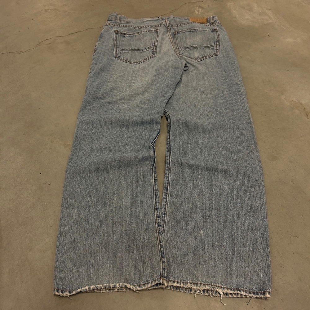 Arizona Jean Co Mens Loose Straight Leg Jeans Light Wash Blue 32x31 RN93877